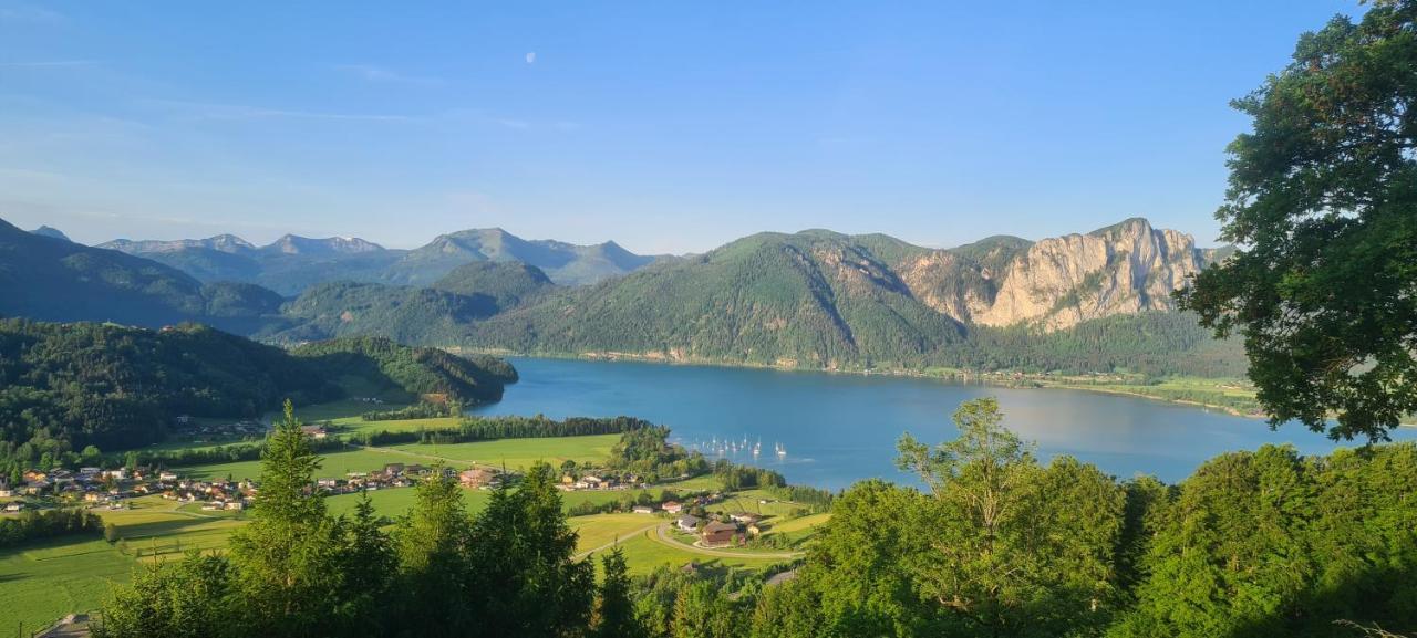 Ruhige Bergvilla In Alleinlage Am Mondsee Mit Seeblick Bergblick Und Whirlpool Innerschwand Kültér fotó